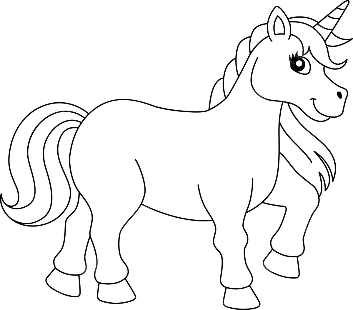 Unicorn walking on the rainbow coloring page hand drawn horse beautiful vector hand drawn horse beautiful png and vector with transparent background for free download