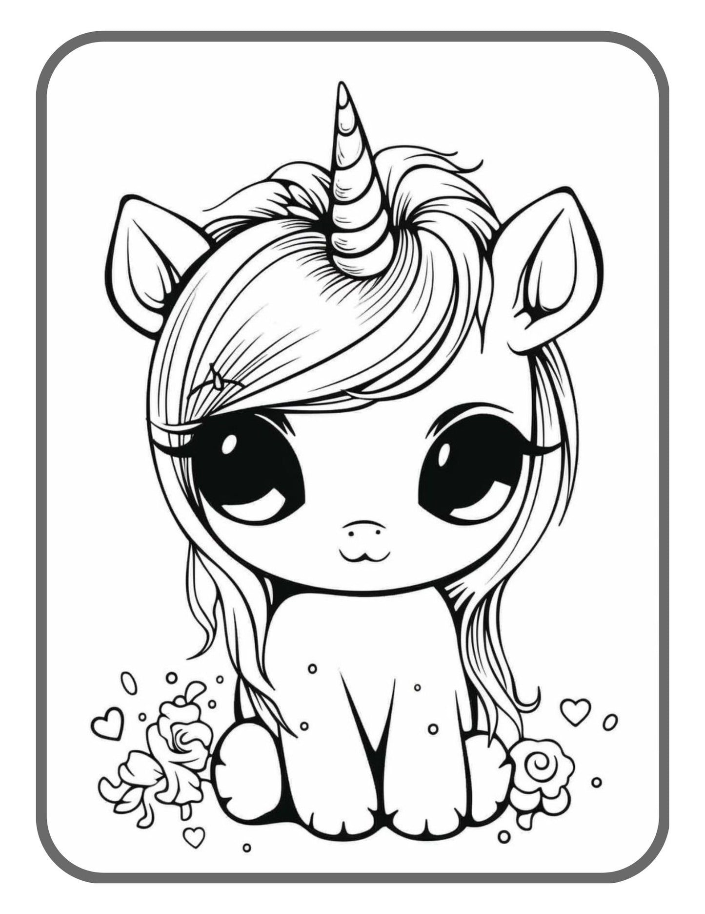 Unicorn birthday gift activity coloring book cute animal unicorn horse â mode art design