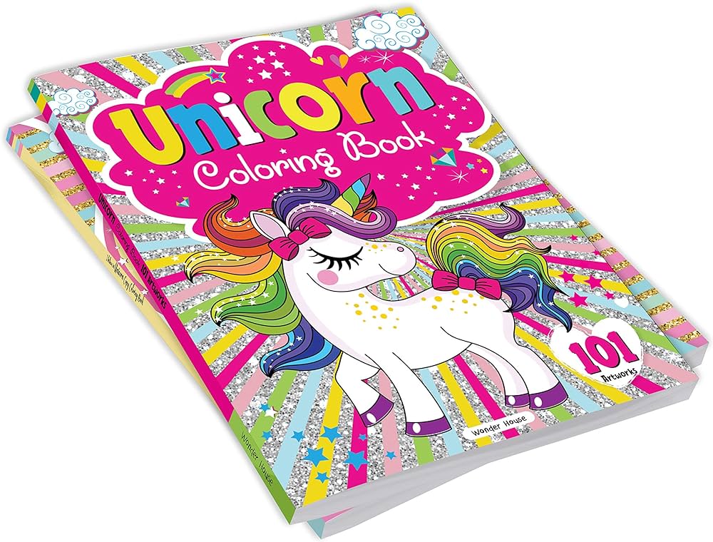 Unicorn colourg book fun activity colourg book for children wonder house books books