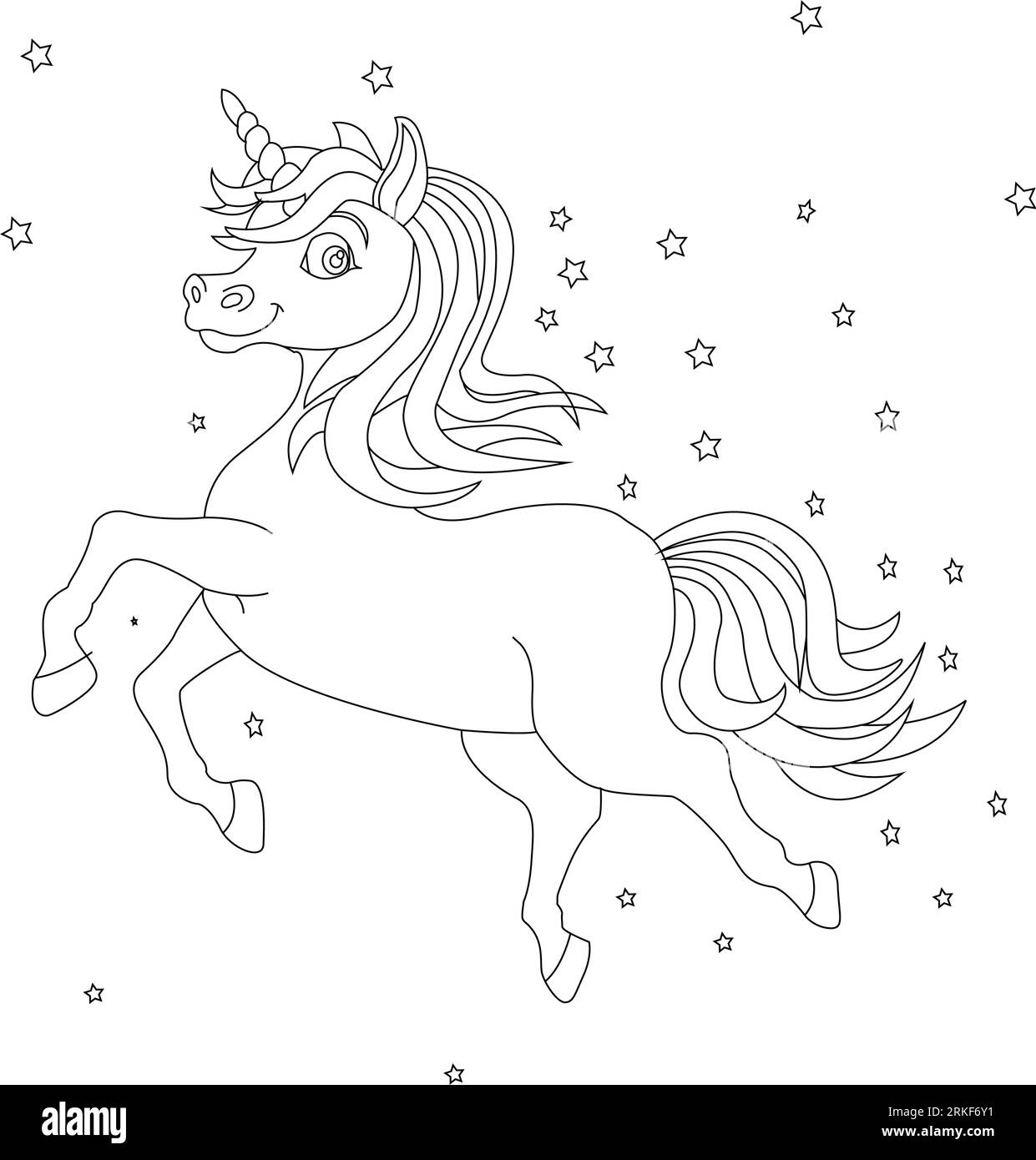 Unicorn for coloring hi
