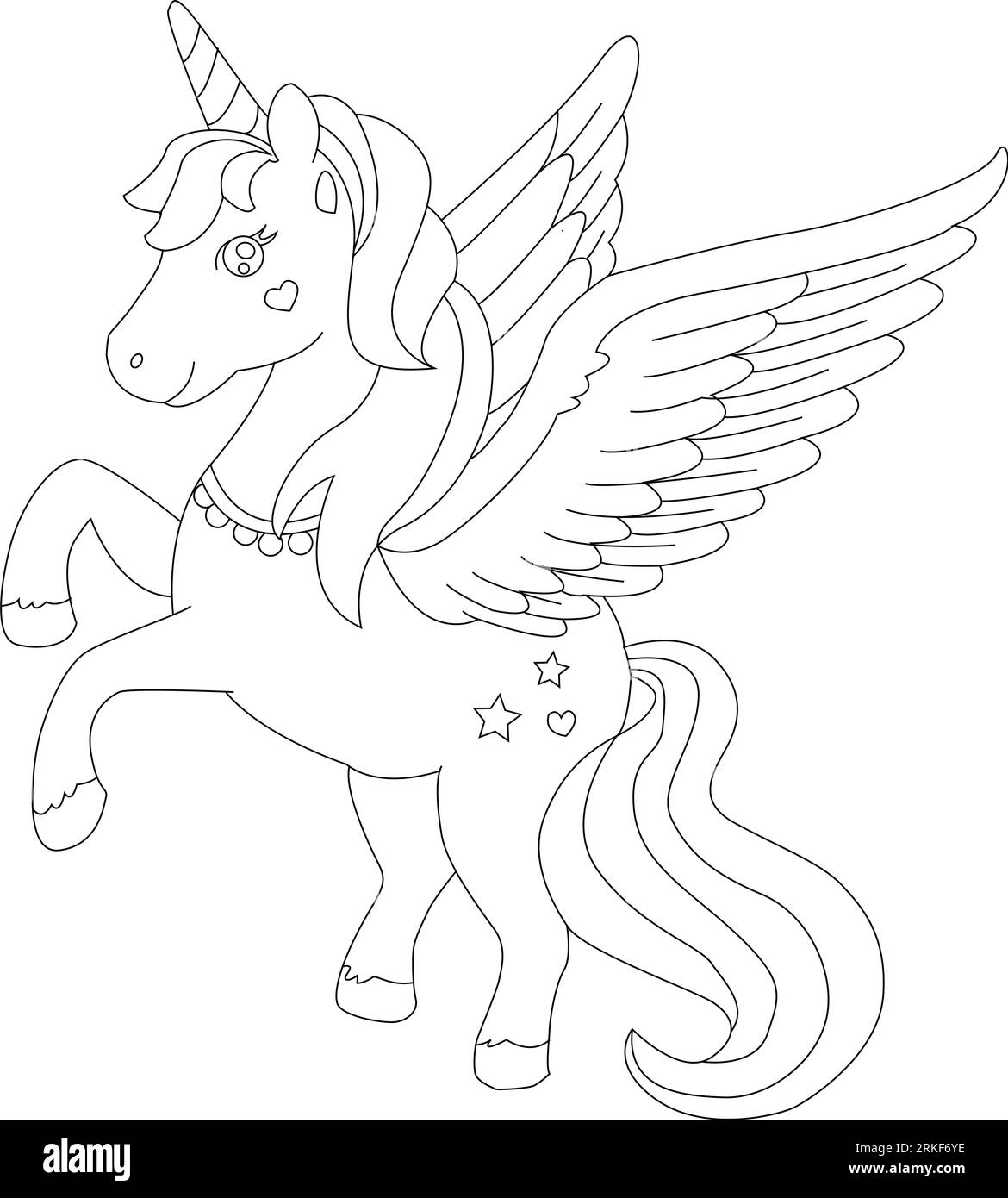 Unicorn for coloring hi