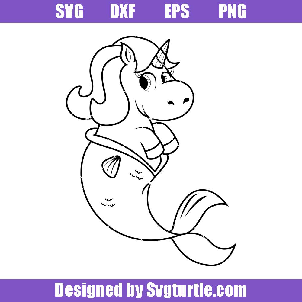 Half unicorn half mermaid svg cute unicorn mermaid svg