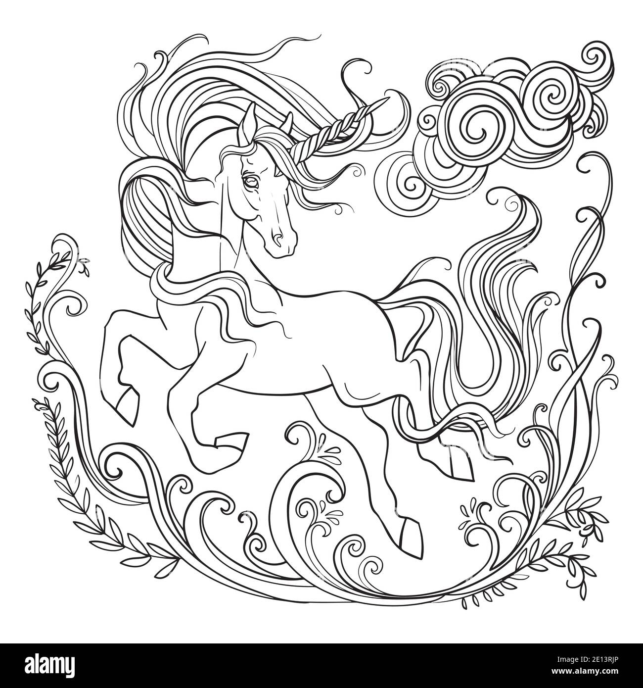 Coloring unicorn hi