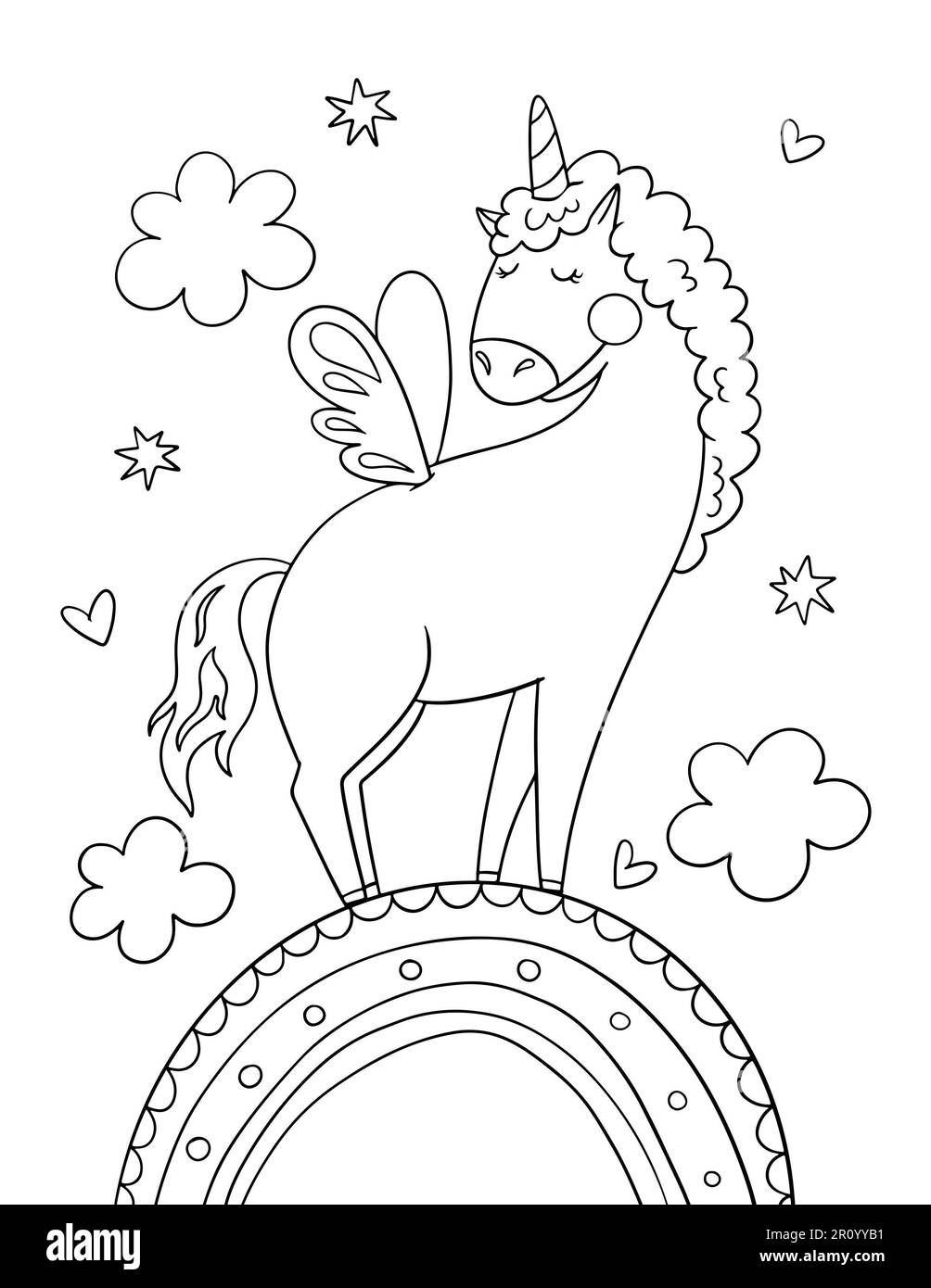 Coloring unicorn hi