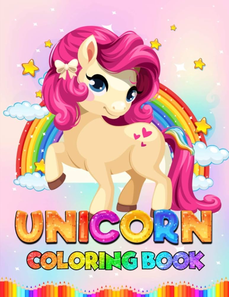 Unicorn coloring book cute unicorn coloring pages for kids ages