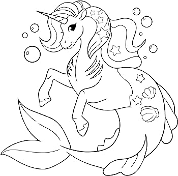 Unicorn coloring book for kids ages