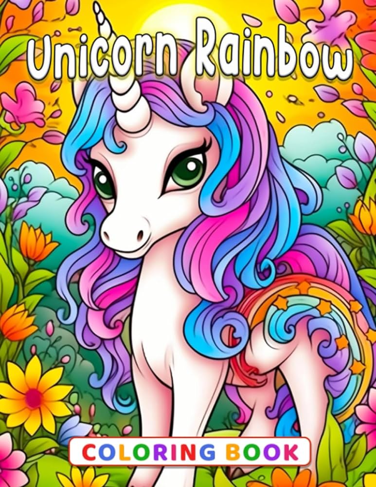 Unicorn rainbow coloring book enjoy unicorn coloring pages with rainbow designs to unwind and have fun perfect for relaxation vaughan karol books