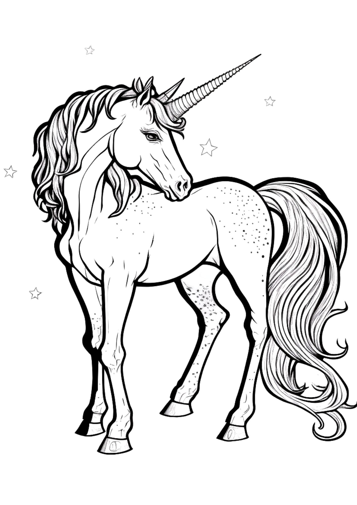 Magical unicorn coloring pages to download and print