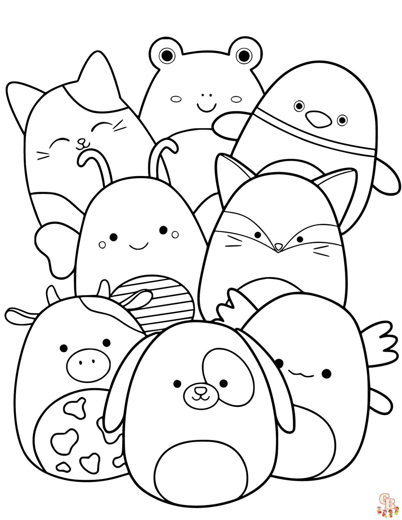 Discover the joy of squishmallows coloring pages by gbcoloring on