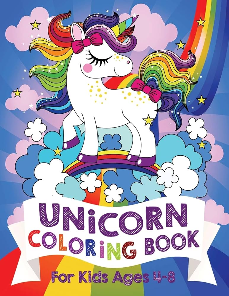 Unicorn coloring book for kids ages