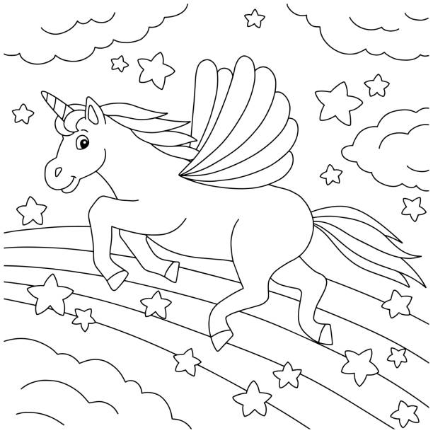 Flying unicorn stock photos pictures royalty