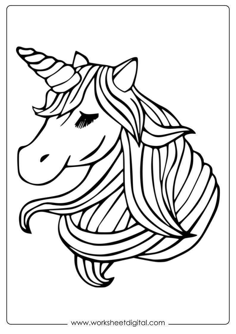 Unicorn coloring page