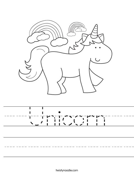 Unicorn worksheet