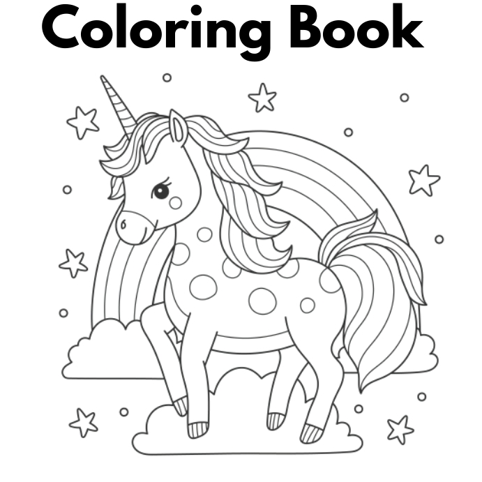 Unicorn coloring book page worksheet template ithempulethi