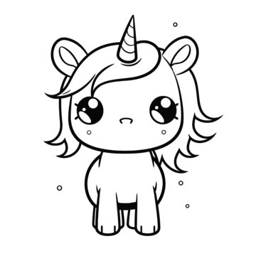Easy unicorn outline png transparent images free download vector files