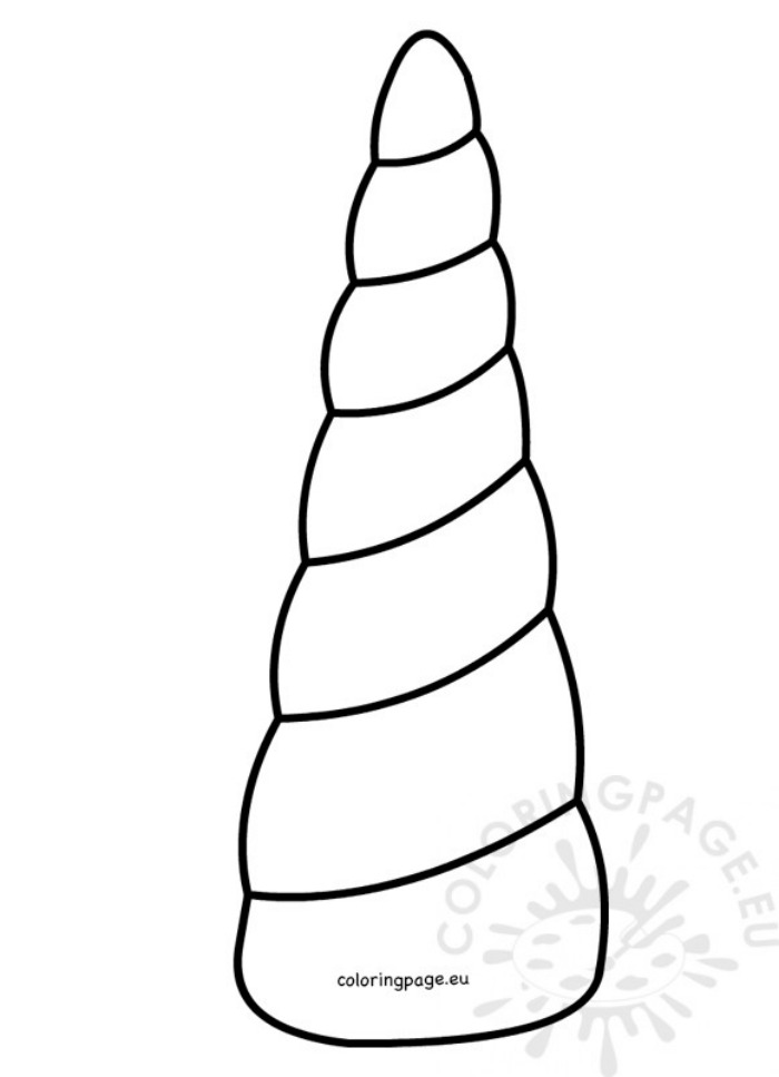 Free printable unicorn horn and ears template