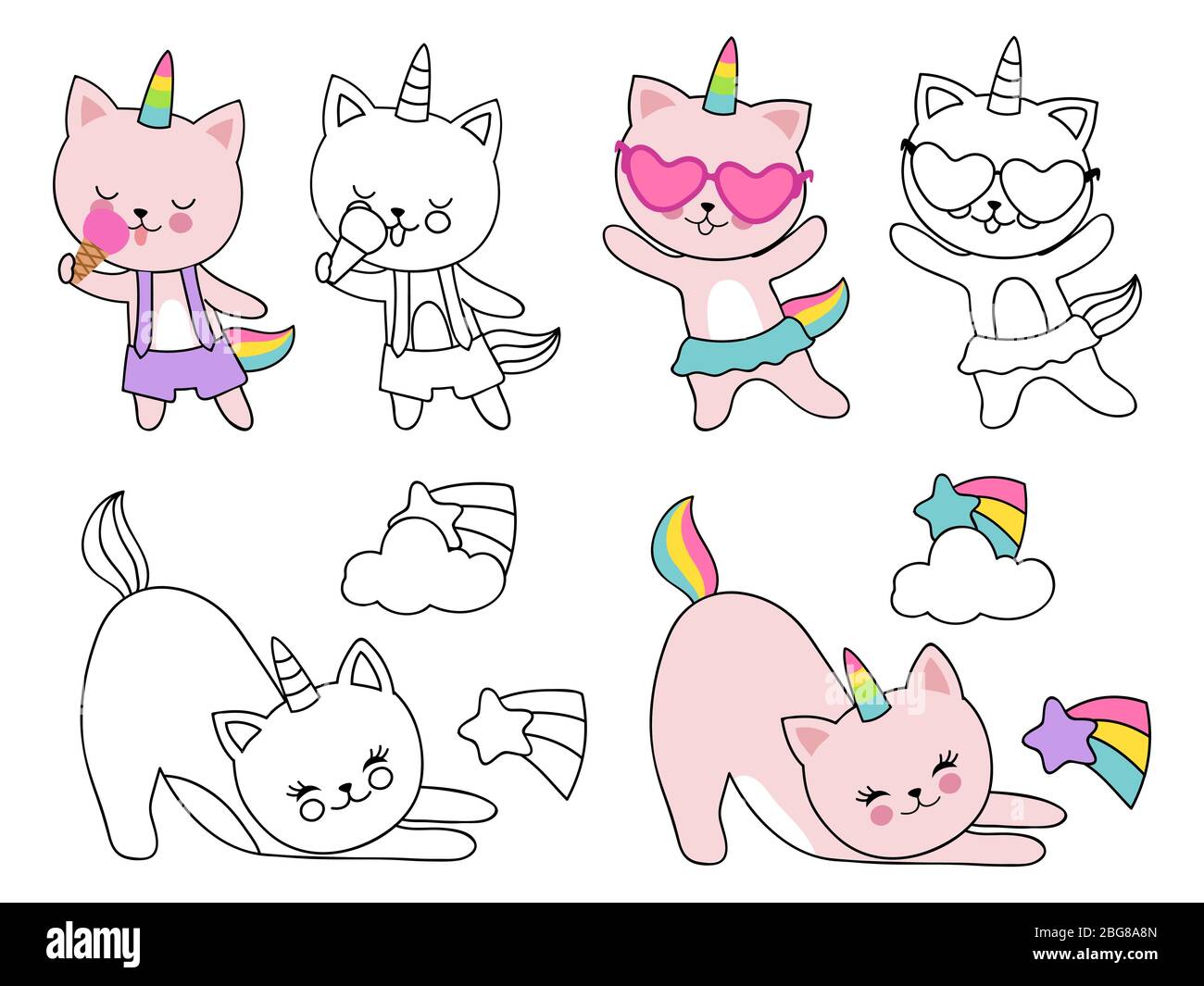 Caticorn cut out stock images pictures