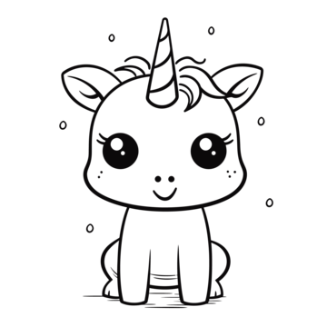 Easy unicorn outline png transparent images free download vector files