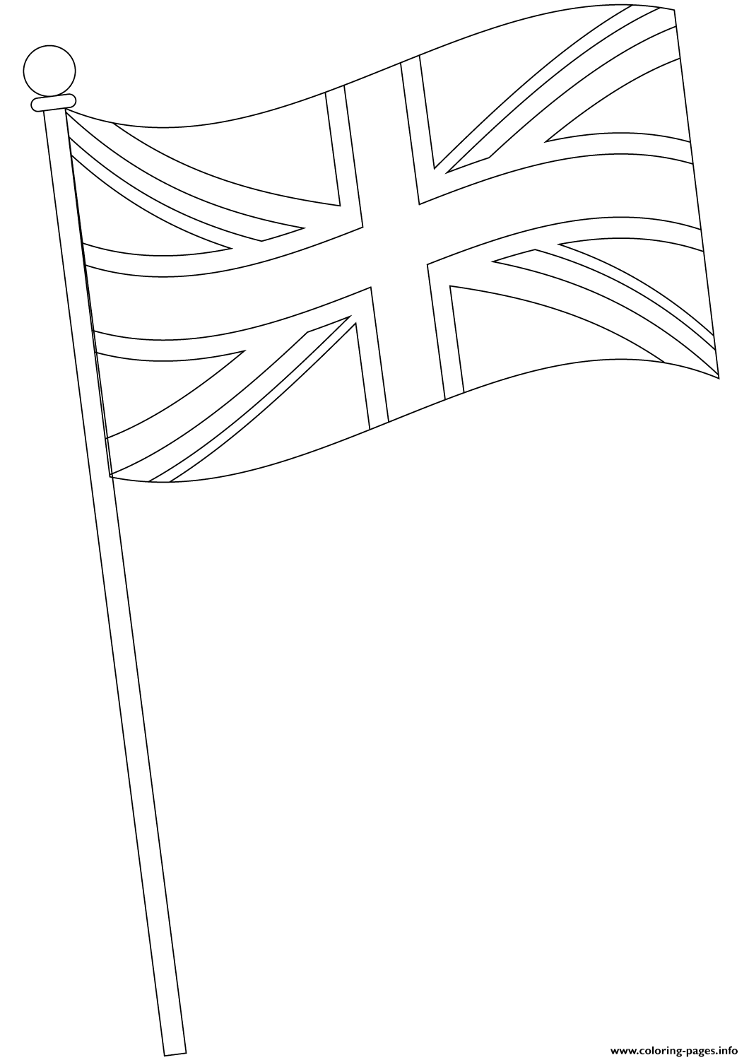 Flag of united kingdom coloring page printable