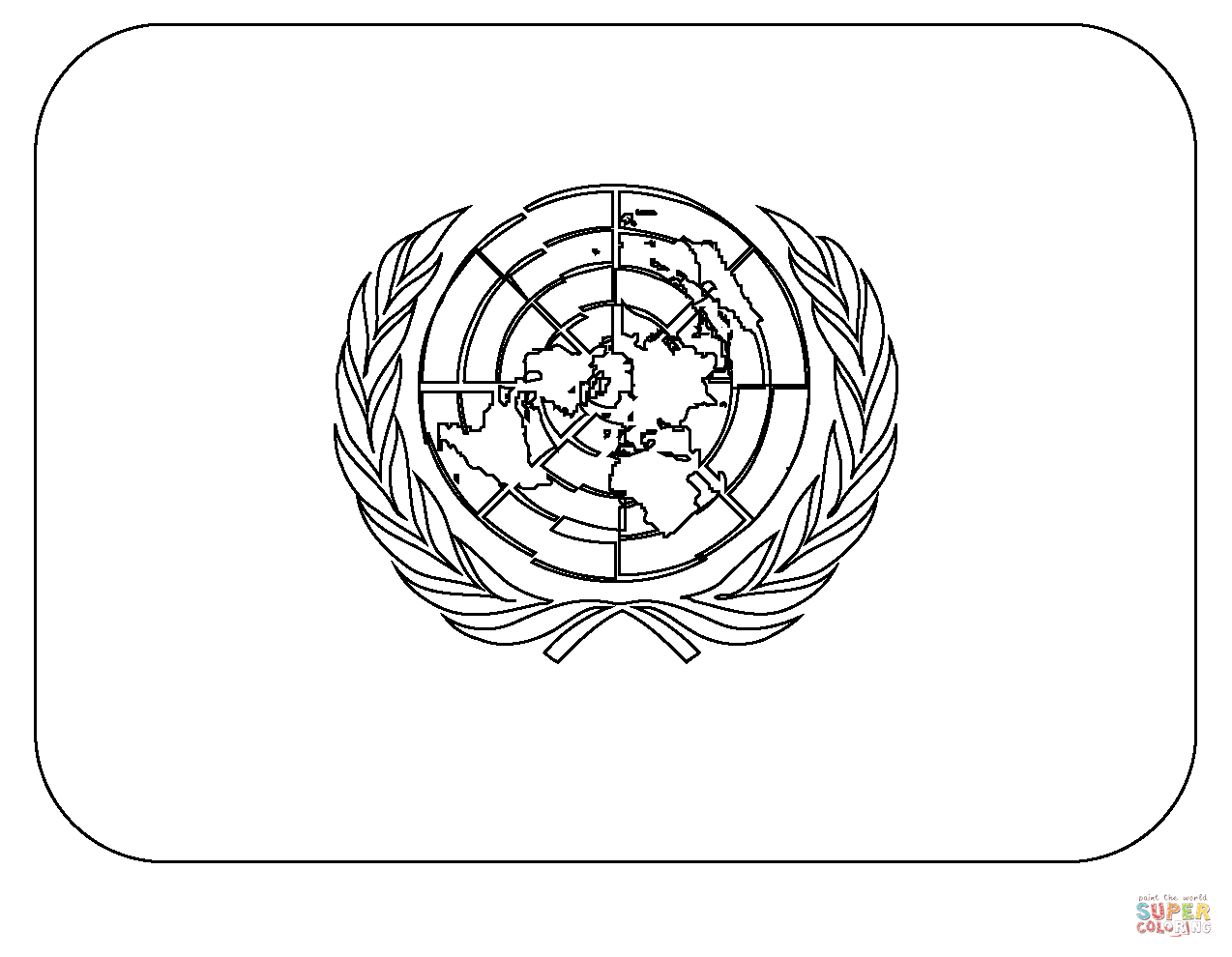 Flag of united nations emoji coloring page free printable coloring pages
