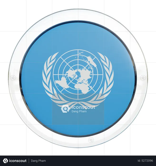 United nations round flag flag d icon download in png obj or blend format