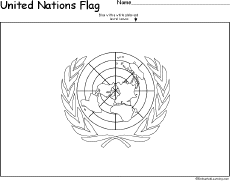 United nations flag printout