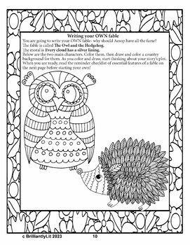 Aesops fables activities brain teaser puzzles coloring pages tpt