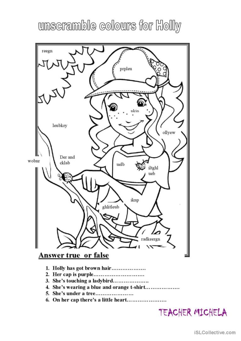 Unscramble colours for holly glish esl worksheets pdf doc