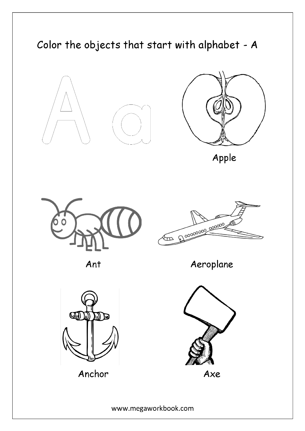 Alphabet coloring pages