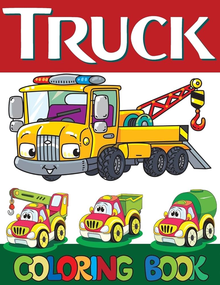 Truck coloring book kids truck coloring book for grown