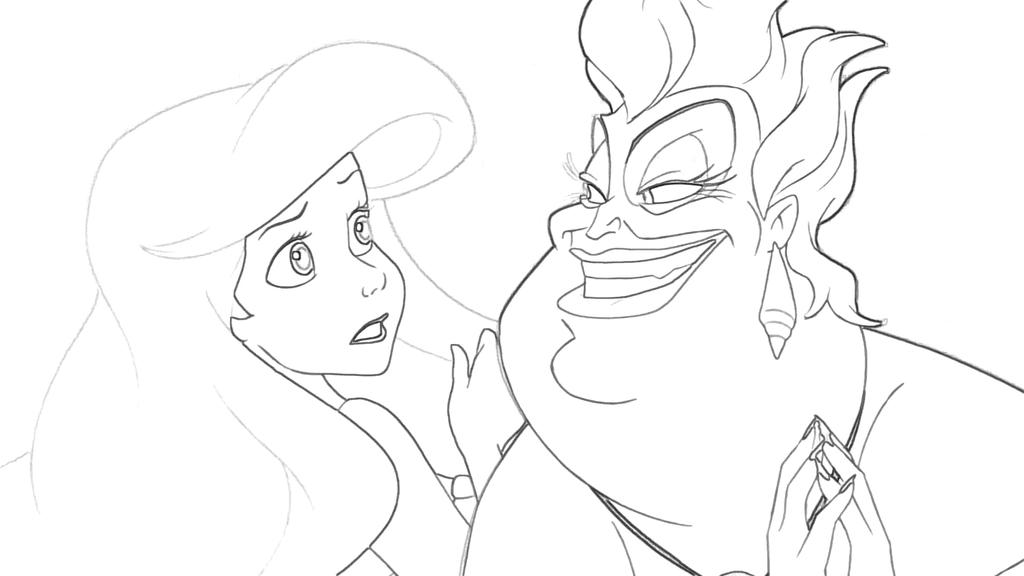 Ursula ariel coloring page by richard on