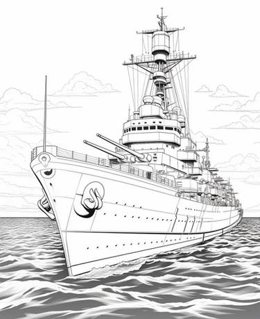 Warships coloring pages in premium quality by coloringbooksart on