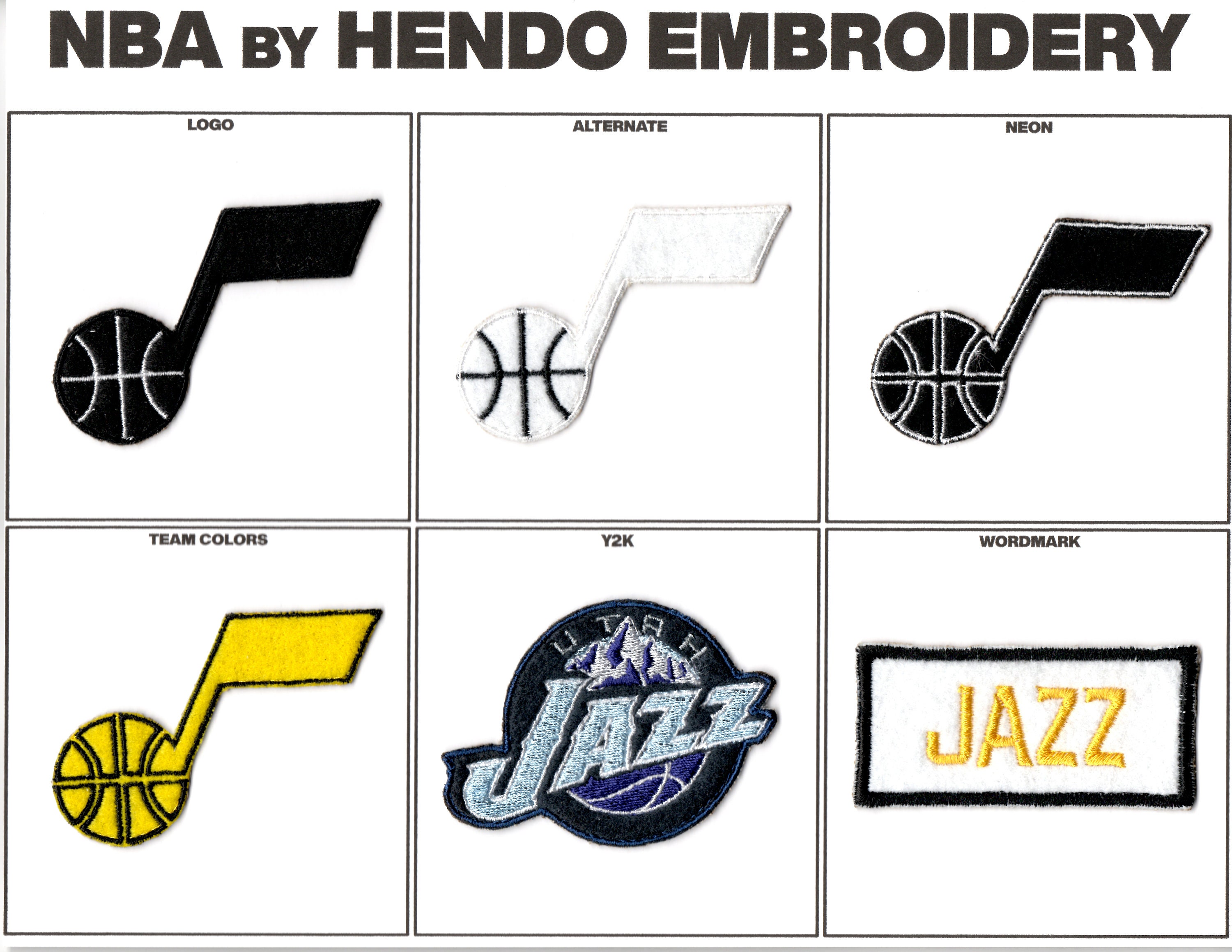 Utah jazz appliquã patches