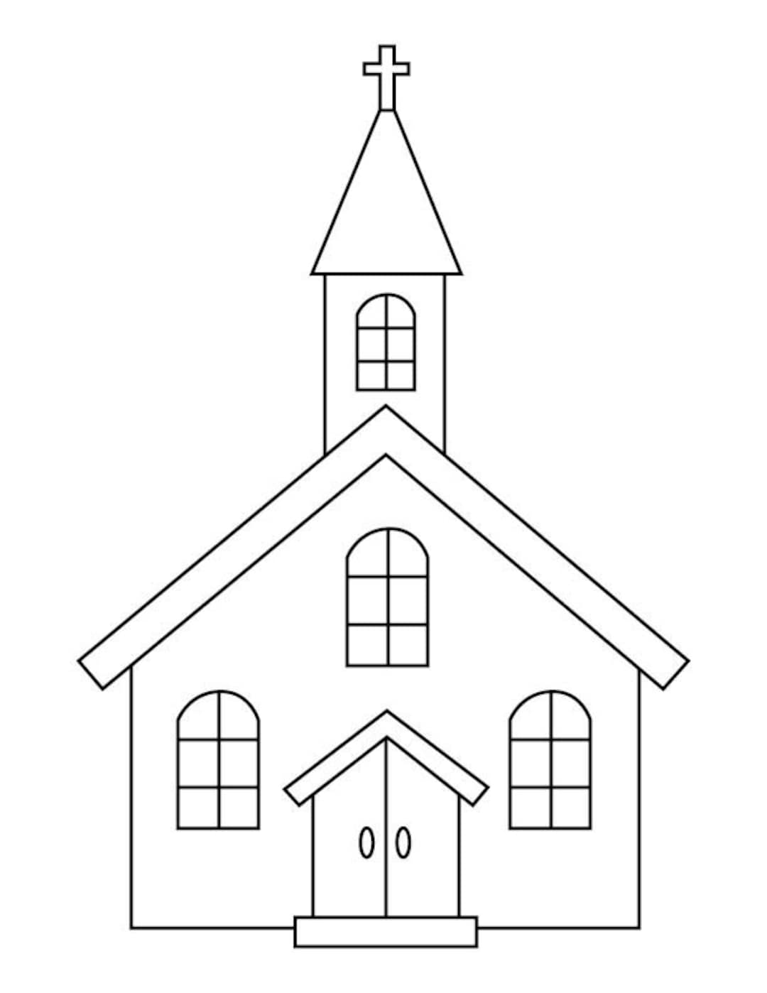 Iglesia pãgina para colorear