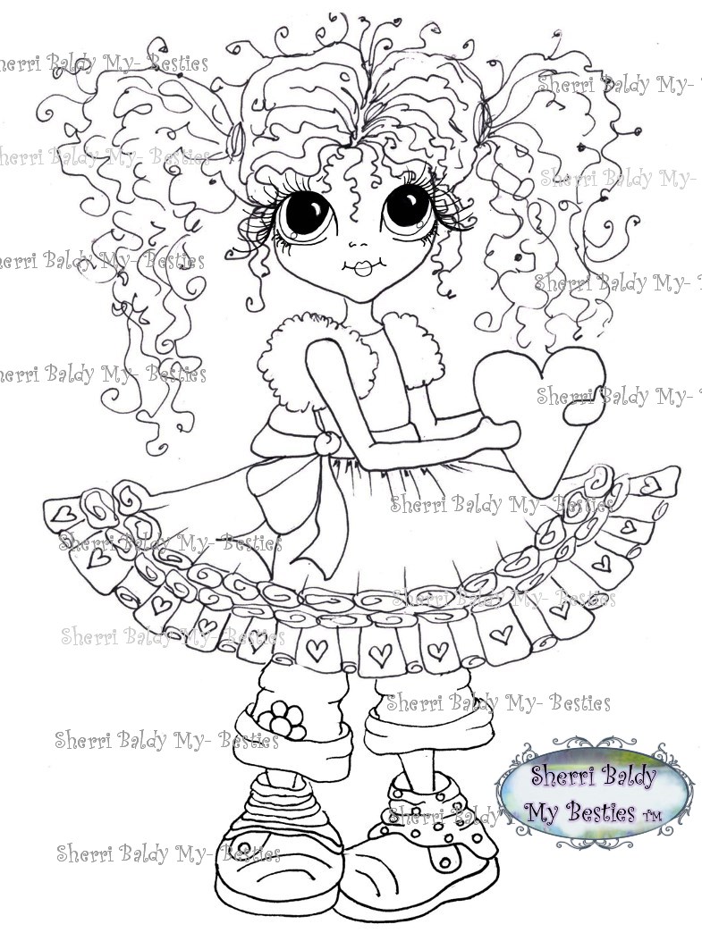 Instant download my besties valentine girl besties my besties tm dolls digi stamp