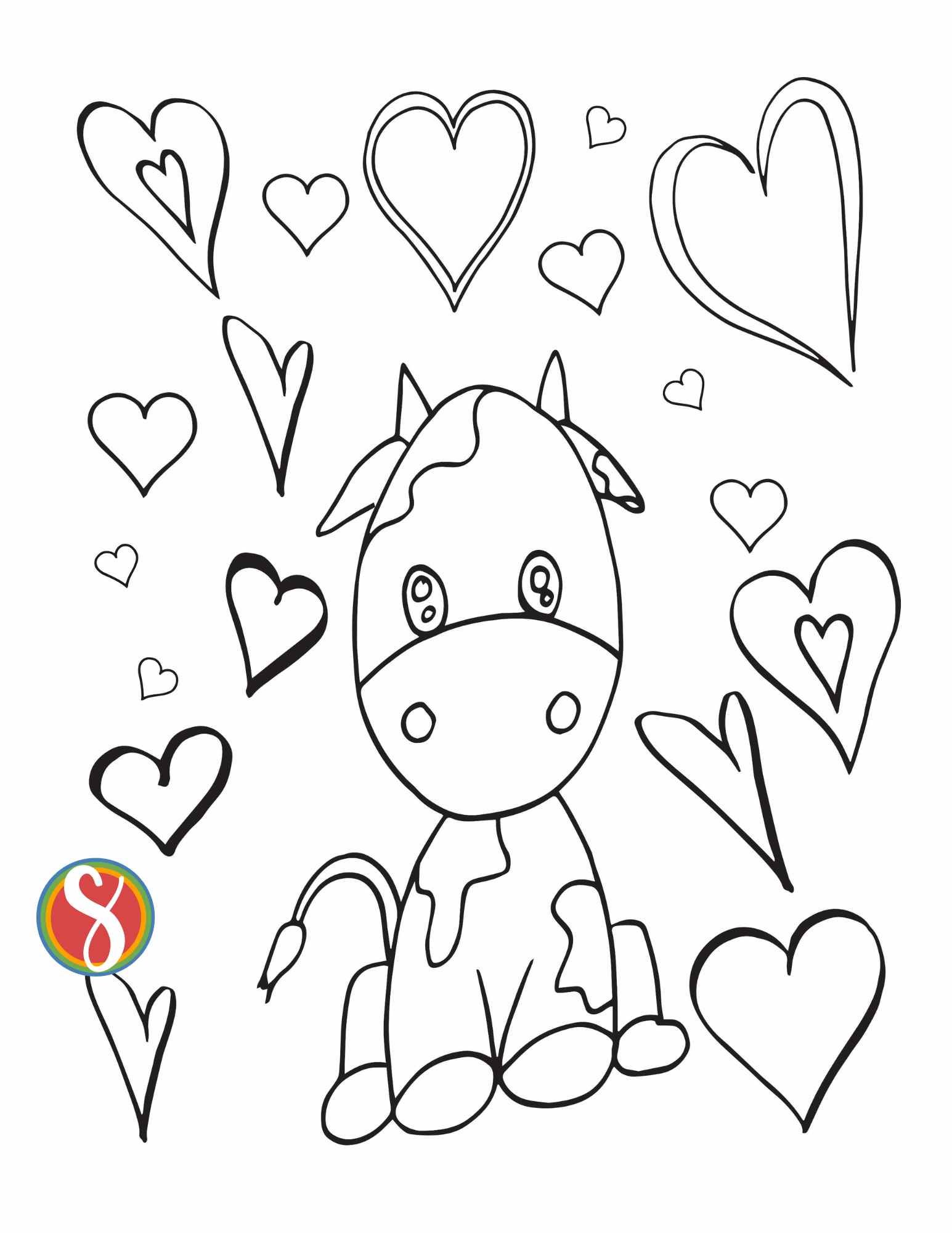 Free cow coloring pages â stevie doodles