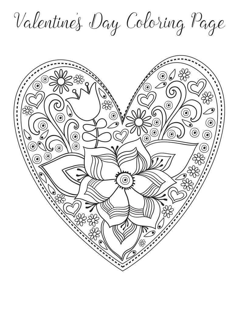 Valentines day coloring pages by coloringpageswk on