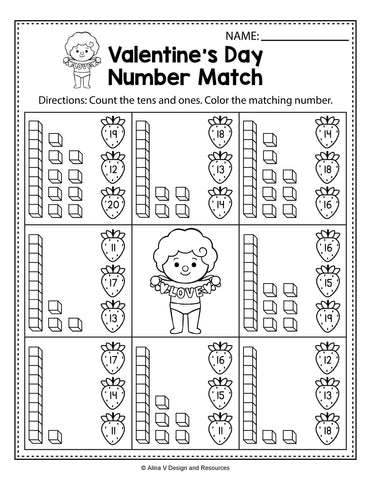 Free valentines day worksheets for kindergarten â my nerdy teacher