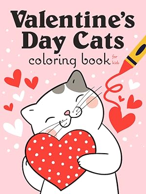 Valentines day cats coloring book for kids an adorable and easy coloring book filled with love for cat lovers lue shelby marie books