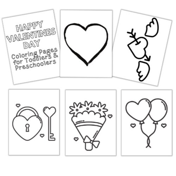 Valentines coloring pages for toddlers and preschoolers valentines day printable coloring sheets for kids