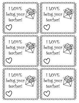Valentines day gift tag printable