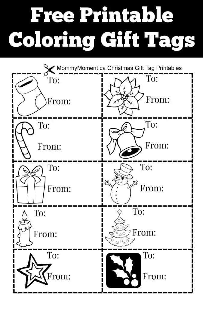 Christmas gift tag printables