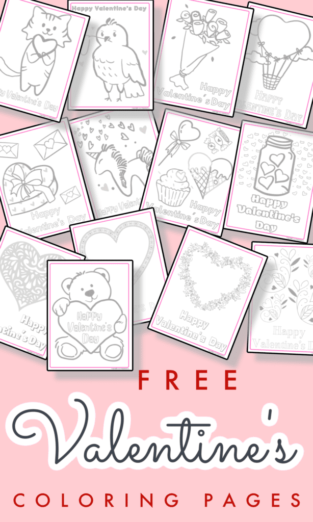 Valentines day printable coloring pages