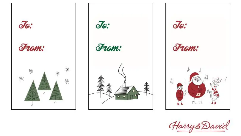Christmas coloring pages and gift tags the table by harry david