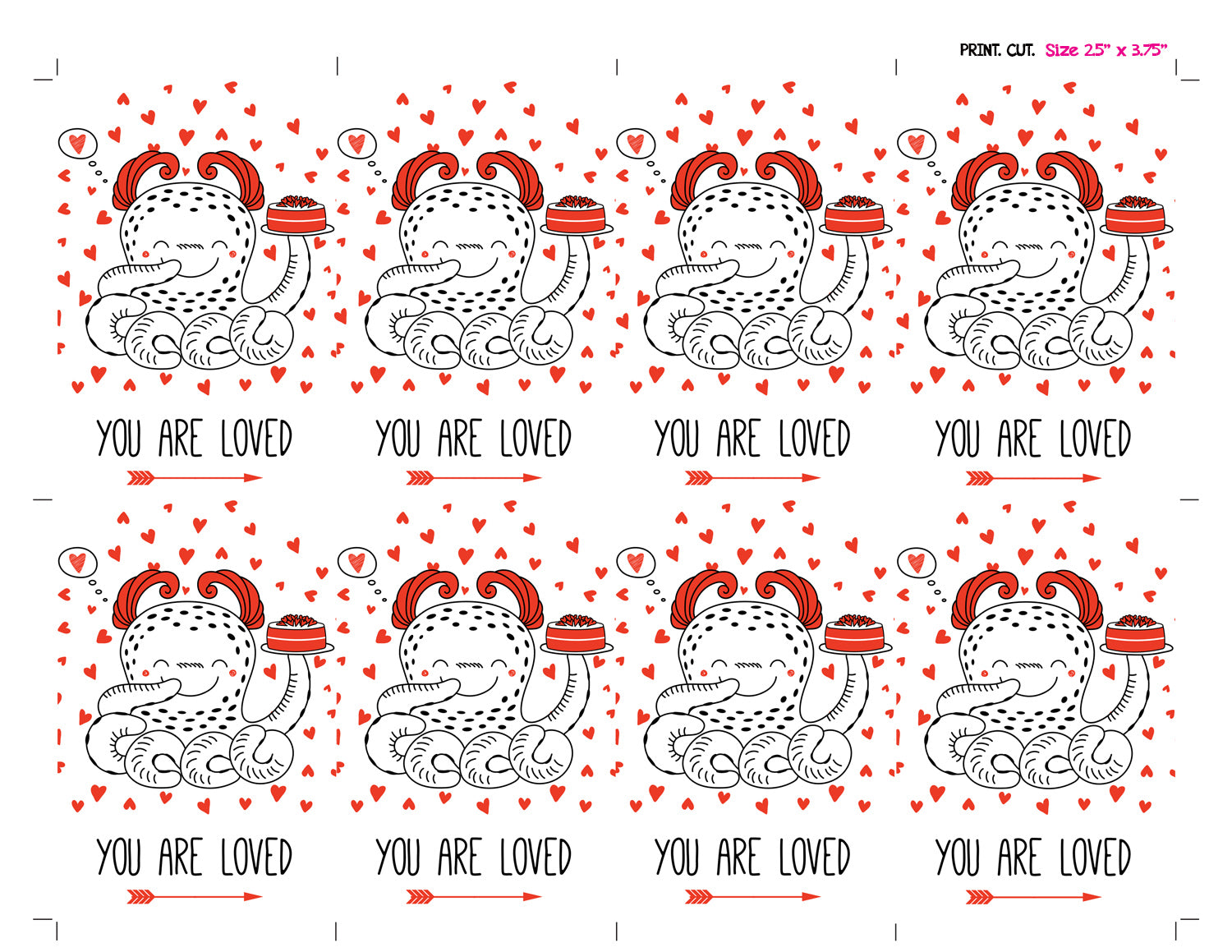 Valentines day gift tags