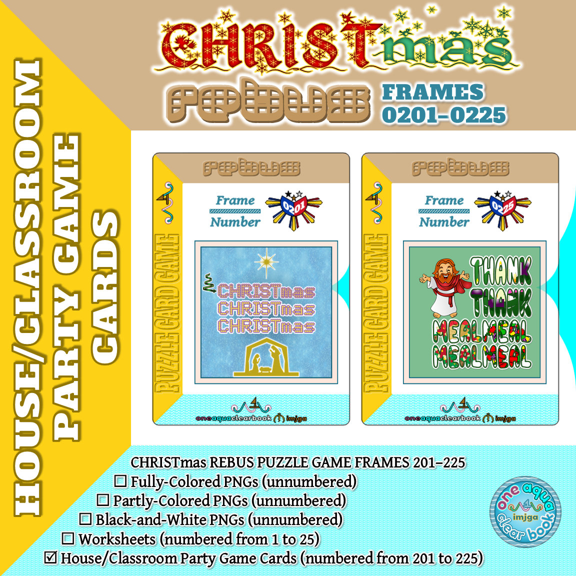 Christmas rebus puzzle party game cards â made by teachers