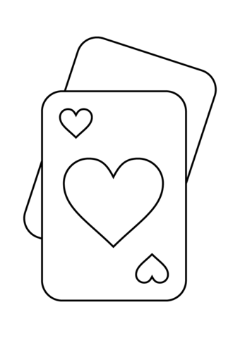 Ausmalbild spielkarten zum valentinstag ausmalbilder kostenlos zum ausdrucken