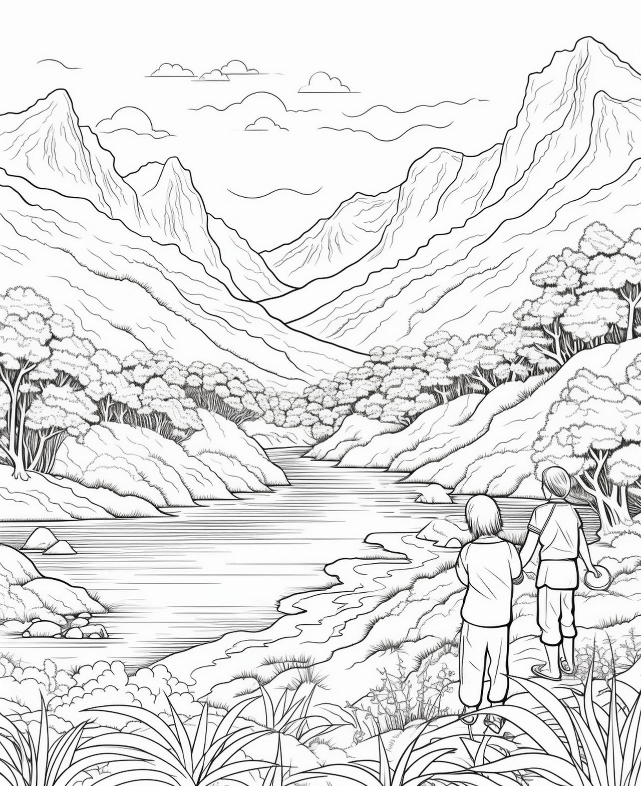 Nature coloring pages in premium quality by coloringbooksart on
