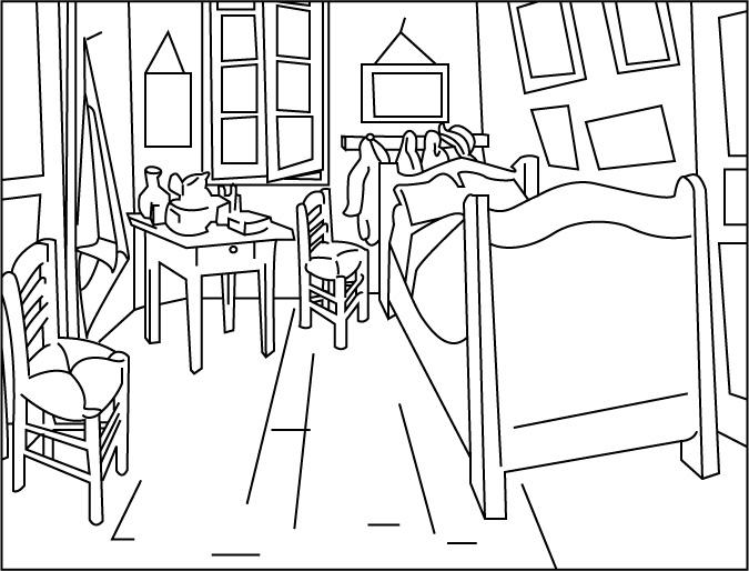 Van gogh coloring book page by heidiceleghin on