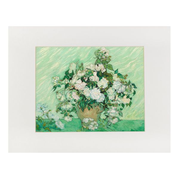 Vincent van gogh roses matted x print national gallery of art